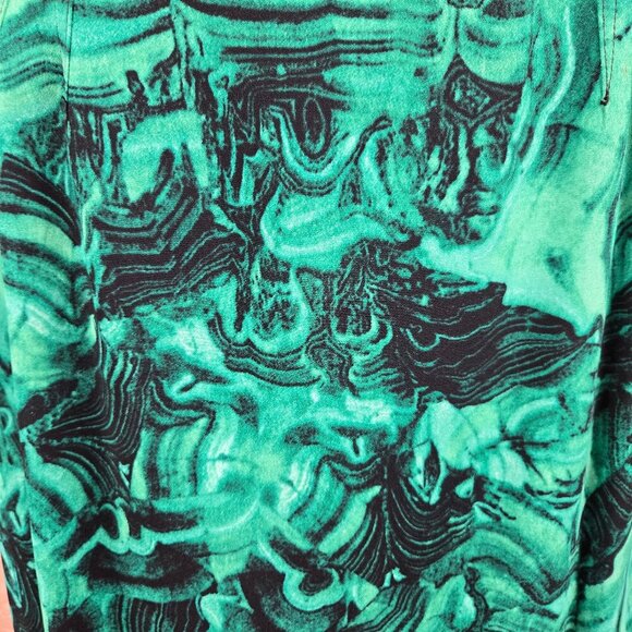 MICHAEL Michael Kors Size 4 Green Black Malachite Look Dress Bodycon Sleeveless - Picture 5 of 14